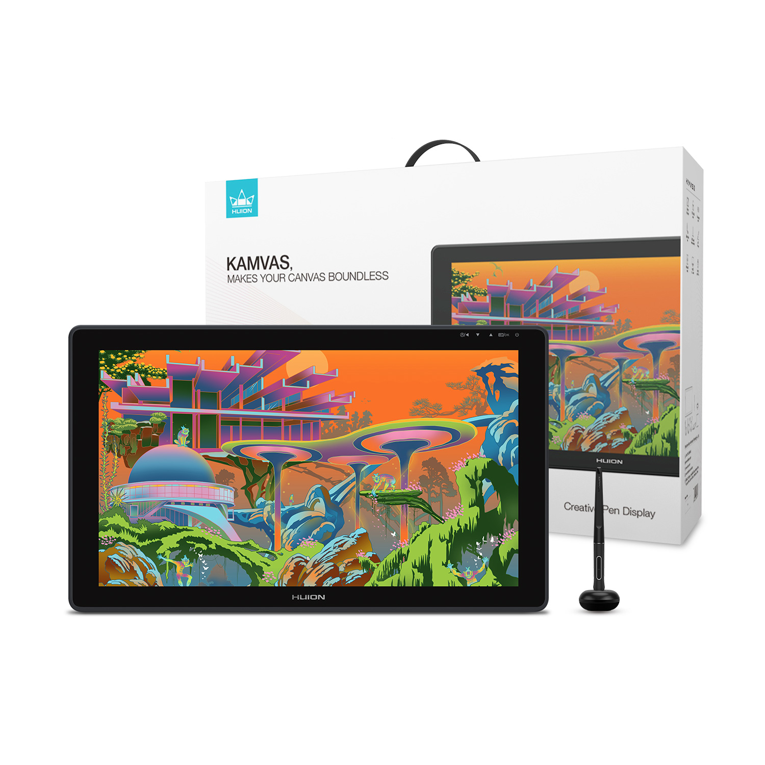 Kamvas 22| 22 Plus Drawing Monitor with Keydial mini for Artists 