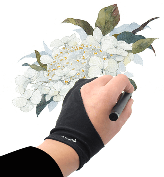 Huion Skeleton Artist Glove for Graphic Drawing Tablet Pad Monitor Painting, Paper Sketching, Suitable for Left and Right Hand